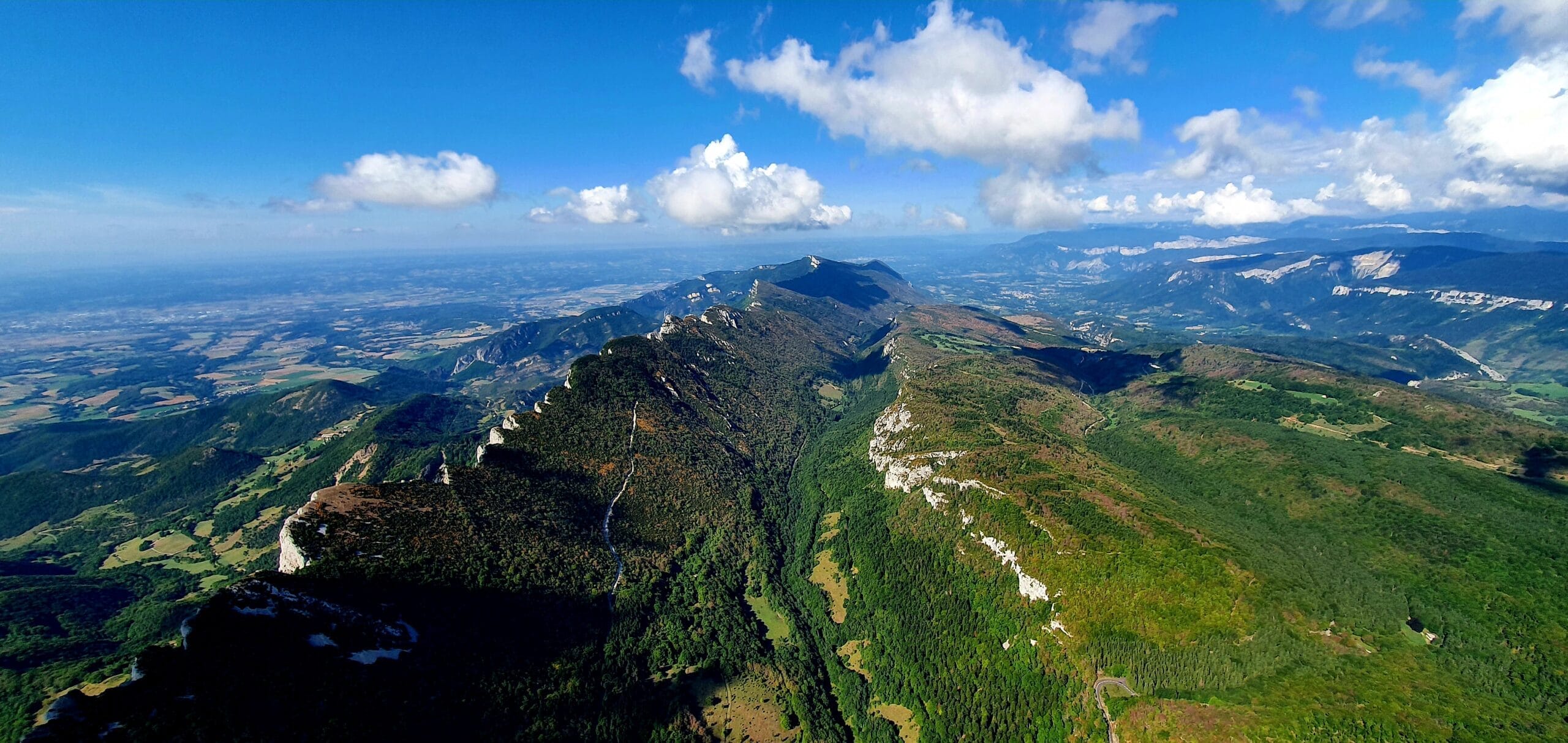 Vue du ciel en parapente des gorges de Léoncel - Zéphyr Parapente